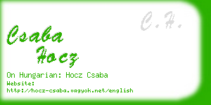 csaba hocz business card